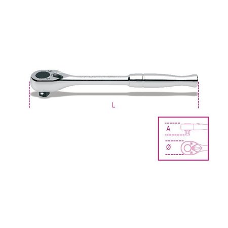 BETA 1/2”drive reversible ratchet with metal handle 009200893